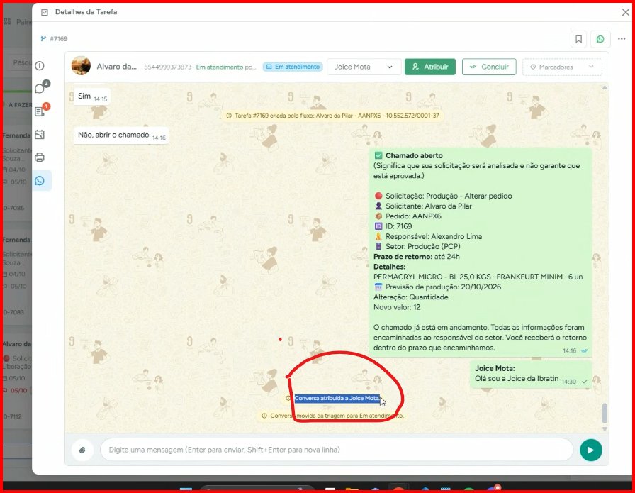 Conversa atribuída a quem respondeu